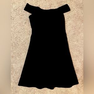 Black off the shoulder dress, size 1/2, smoke free home